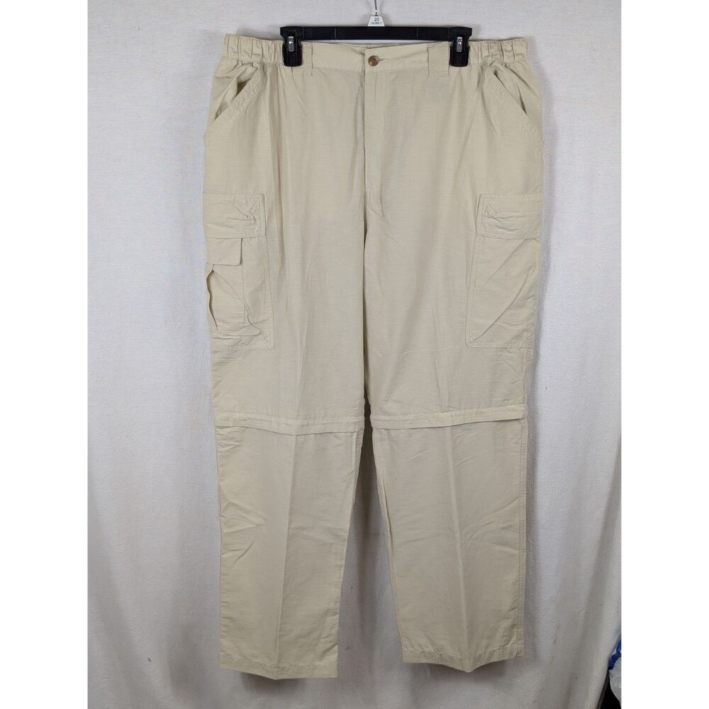 HOBIE Cargo Conversion Zip Off Pants Cream Men's Size XL